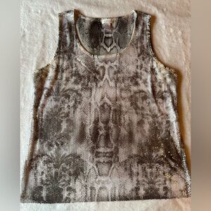 Chico’s Snake Print Sleeveless Top Womens Size 1